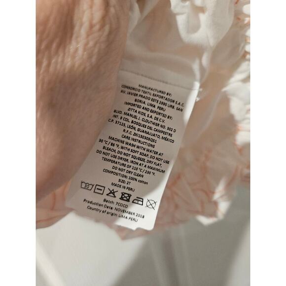 Coco Au Lait White Orange Bertha Collar Balloon Skirt Size 2T NWT - Picture 5 of 6